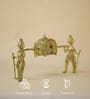 Wed On Palki Gold Brass Figurine