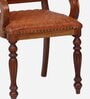 Carbis Leather Arm Chair In Brown Colour