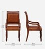 Carbis Leather Arm Chair In Brown Colour