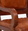 Carbis Leather Arm Chair In Brown Colour