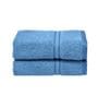 Blue Solid 500 GSM Cotton Hand Towels (Set of 2)