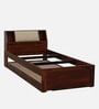 Wedohl Sheesham Wood Single Bed With Trundle In Honey Oak Finish