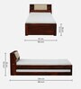 Wedohl Sheesham Wood Single Bed With Trundle In Honey Oak Finish