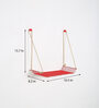 Weebill Galvanized Iron Floating Wall Shelf in Red