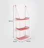 Weebill Galvanized Iron Floating Wall Shelf in Red Colour