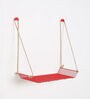 Weebill Galvanized Iron Floating Wall Shelf in Red