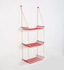 Weebill Galvanized Iron Floating Wall Shelf in Red Colour