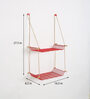 Weebill Galvanized Iron Floating Wall Shelf in Red Colour
