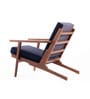 Wegner Fabric Armchair in Exotic Teak & Imperial Navy Colour