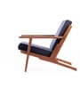 Wegner Fabric Armchair in Exotic Teak & Imperial Navy Colour