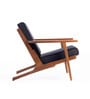 Wegner Fabric Armchair in Exotic Teak & Imperial Navy Colour