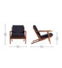 Wegner Fabric Armchair in Exotic Teak & Imperial Navy Colour