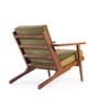 Wegner Fabric Armchair in Exotic Teak & Smoked Olive Colour