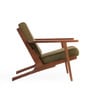 Wegner Fabric Armchair in Exotic Teak & Smoked Olive Colour