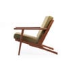 Wegner Fabric Armchair in Exotic Teak & Smoked Olive Colour