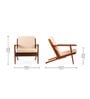 Wegner Fabric Armchair in Exotic Teak & Sunwashed Sand Colour