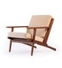 Wegner Fabric Armchair in Exotic Teak & Sunwashed Sand Colour