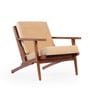 Wegner Fabric Armchair in Exotic Teak & Sunwashed Sand Colour