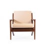 Wegner Fabric Armchair in Exotic Teak & Sunwashed Sand Colour