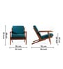 Wegner Fabric Armchair in Exotic Teak & Blue Oasis Colour Wegner Fabric Armchair in Exotic Teak & Blue Oasis Colour