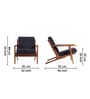Wegner Fabric Armchair in Exotic Teak & Imperial Navy Colour Wegner Fabric Armchair in Exotic Teak & Imperial Navy Colour