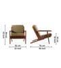 Wegner Fabric Armchair in Exotic Teak & Smoked Olive Colour Wegner Fabric Armchair in Exotic Teak & Smoked Olive Colour