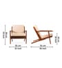 Wegner Fabric Armchair in Exotic Teak & Sunwashed Sand Colour Wegner Fabric Armchair in Exotic Teak & Sunwashed Sand Colour