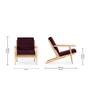 Wegner Fabric Armchair in Nordic Ash & Royal Mulberry Colour