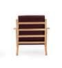 Wegner Fabric Armchair in Nordic Ash & Royal Mulberry Colour