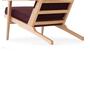 Wegner Fabric Armchair in Nordic Ash & Royal Mulberry Colour