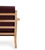 Wegner Fabric Armchair in Nordic Ash & Royal Mulberry Colour