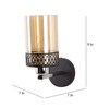 Andre Metal Wall Mounted Uplight Sconce (Black)