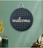 Welcome Black MDF Wall Art