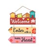 Welcome Enter With Happy He Wooden Wall Hanging