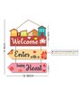 Welcome Enter With Happy He Wooden Wall Hanging