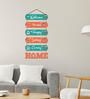 Welcome Multicolour Engineered Wood Wall Hanging Quotes