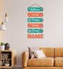 Welcome Multicolour Engineered Wood Wall Hanging Quotes