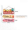 Welcome Multicolour Engineered Wood Wall Hanging Quotes