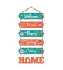 Welcome Multicolour Engineered Wood Wall Hanging Quotes