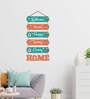 Welcome Multicolour Engineered Wood Wall Hanging Quotes