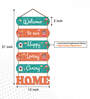 Welcome Multicolour Engineered Wood Wall Hanging Quotes