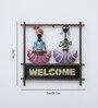 Welcome Multicolour Iron Wall Art