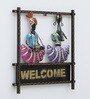 Welcome Multicolour Iron Wall Art