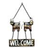 Welcome Multicolour Metal Wall Art