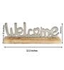 Welcome Silver Wood & Aluminium Showpiece