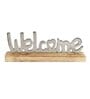 Welcome Silver Wood & Aluminium Showpiece