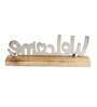 Welcome Silver Wood & Aluminium Showpiece