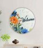 Welcome White Marble Wall Art