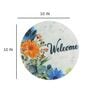 Welcome White Marble Wall Art