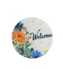 Welcome White Marble Wall Art